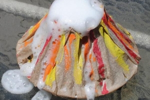 Come fare un vulcano in eruzione in casa
